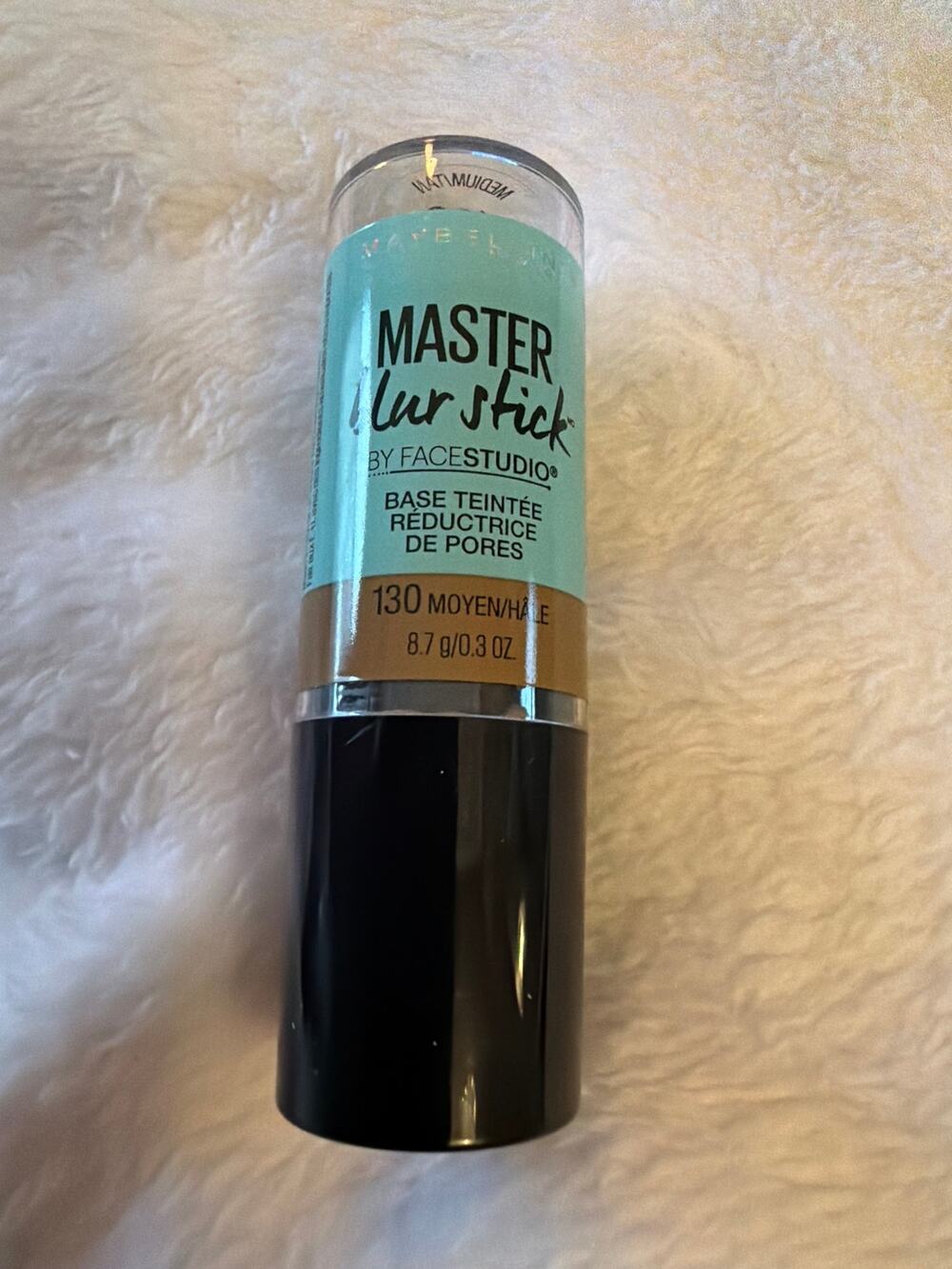 Maybelline Master Blur Stick Primer 130 Medium/Tan Pore Minimizing 0.3 oz